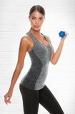 Control Body 212185 Sporty Tank Top With Bra Melange/Grey Control Body 212185 Sporty Tank Top With Bra Melange/Grey