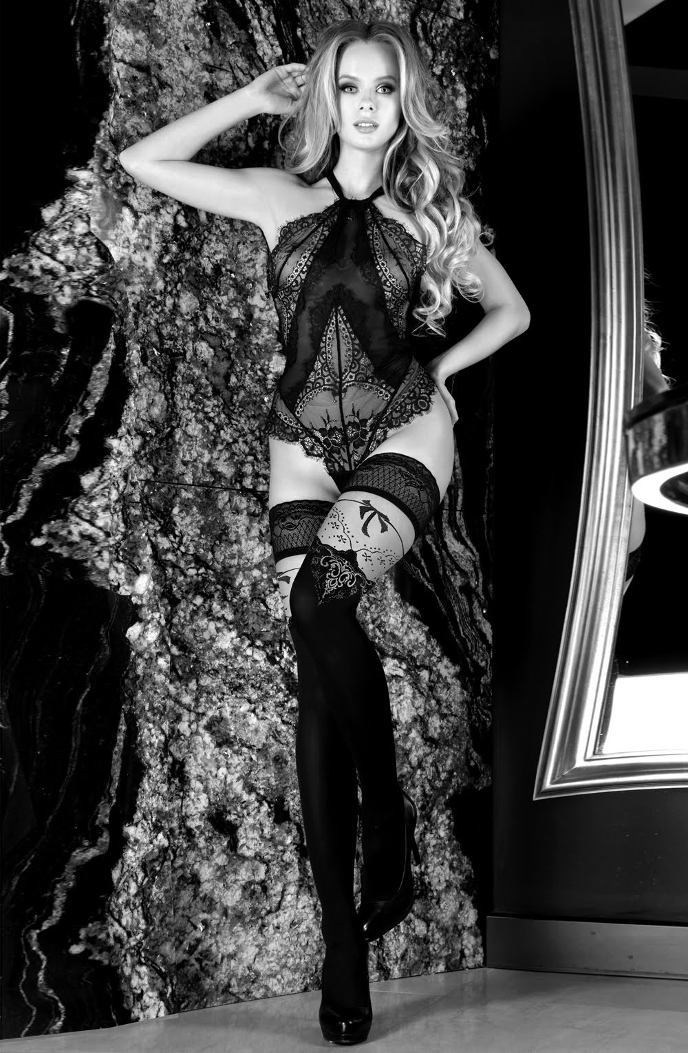 Ballerina 555 Black/Skin Hold Ups Ballerina 555 Black/Skin Hold Ups
