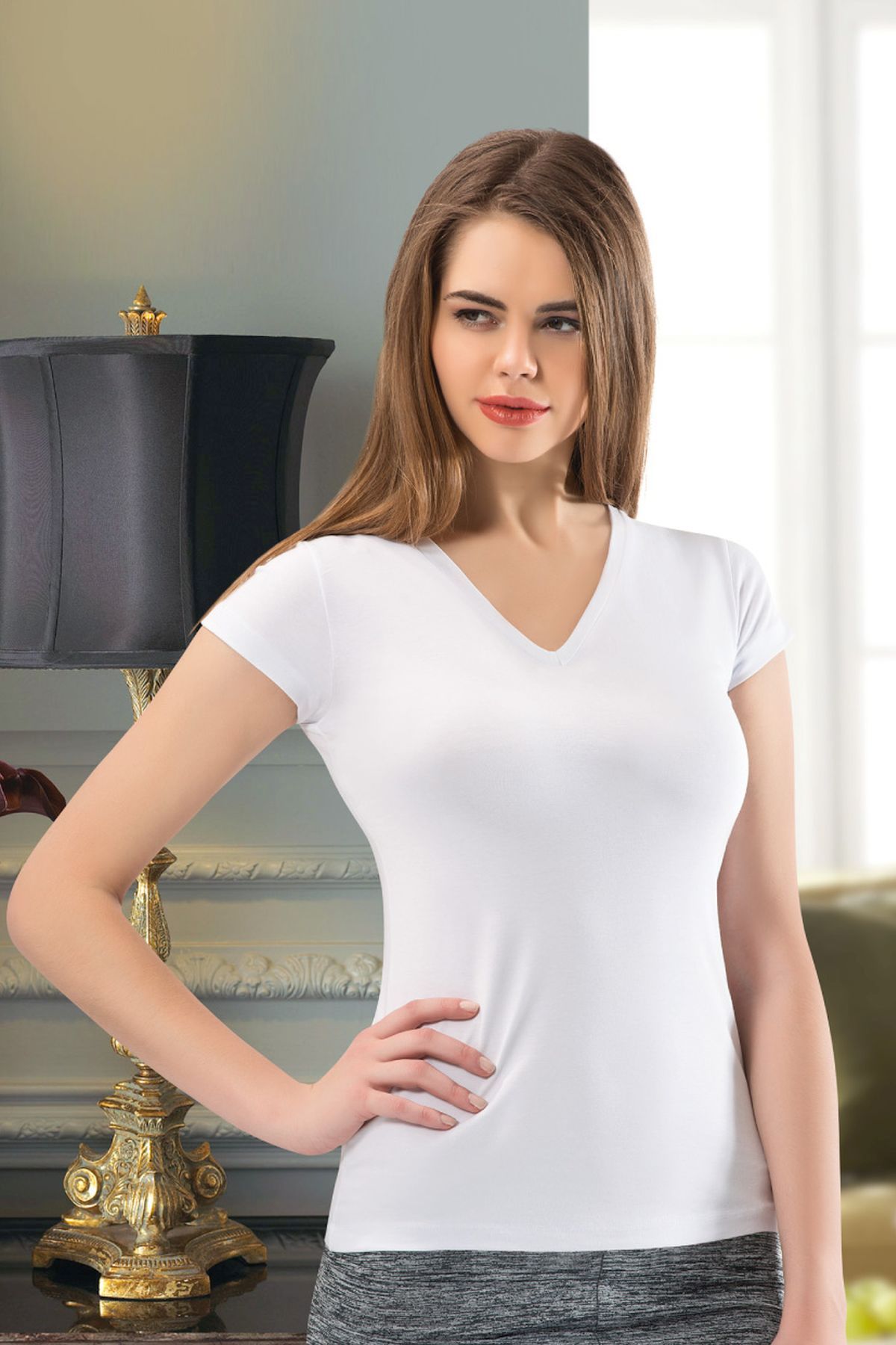 Anit V Neck Kisakol 2840