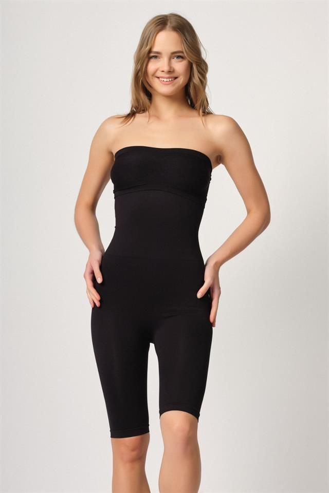 Schwarzes 2044 Korsett mit hoher Taille und langem Bein