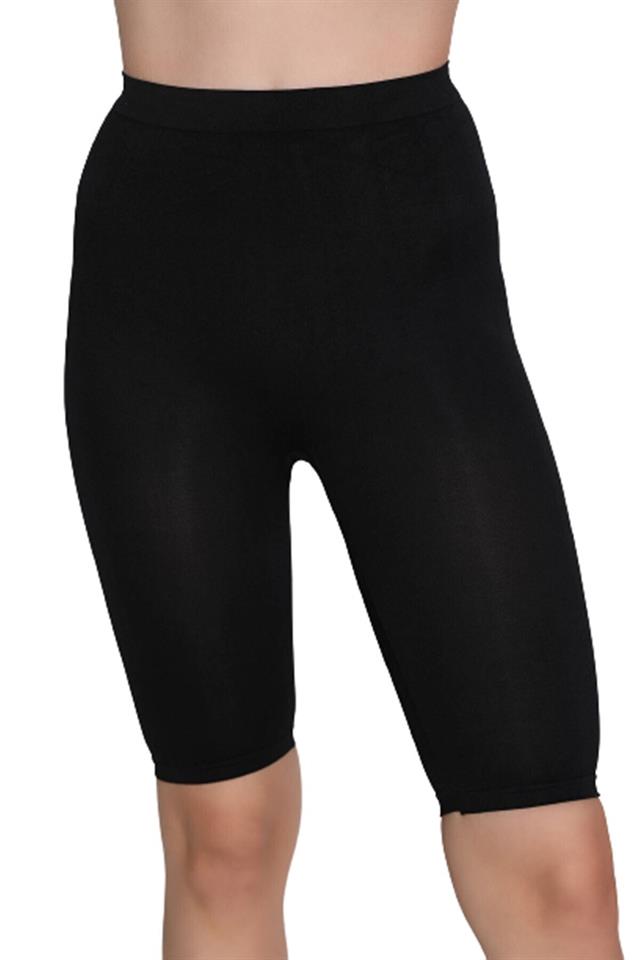 Schwarze, weiche Capri-Leggings 3856