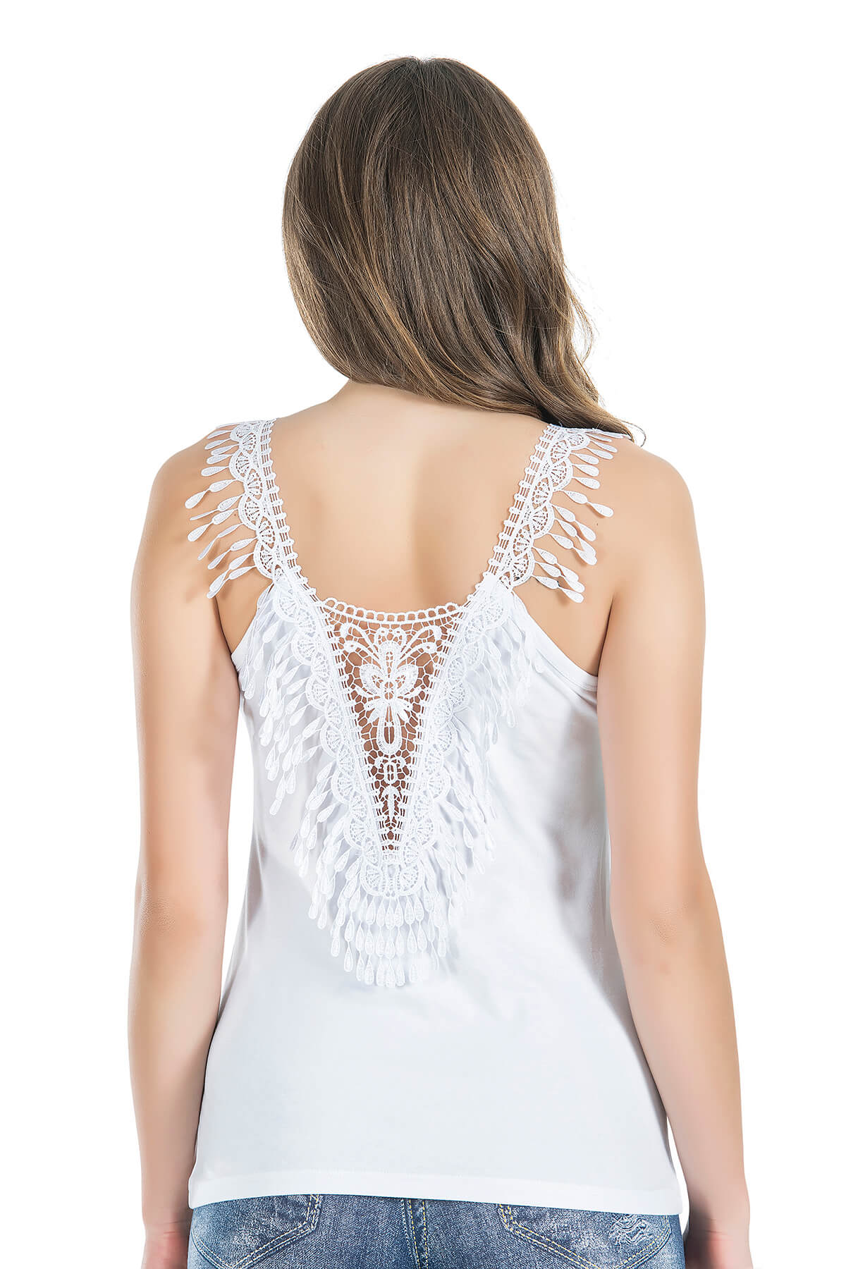 Derya Women's Leaded Neckline Tank Top 178