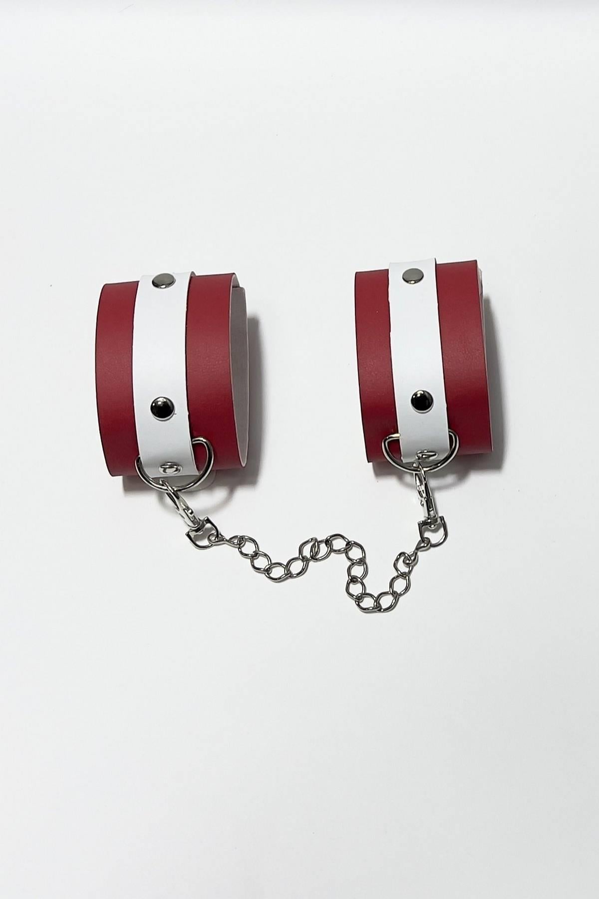 Red/White Leather Clamp 800463