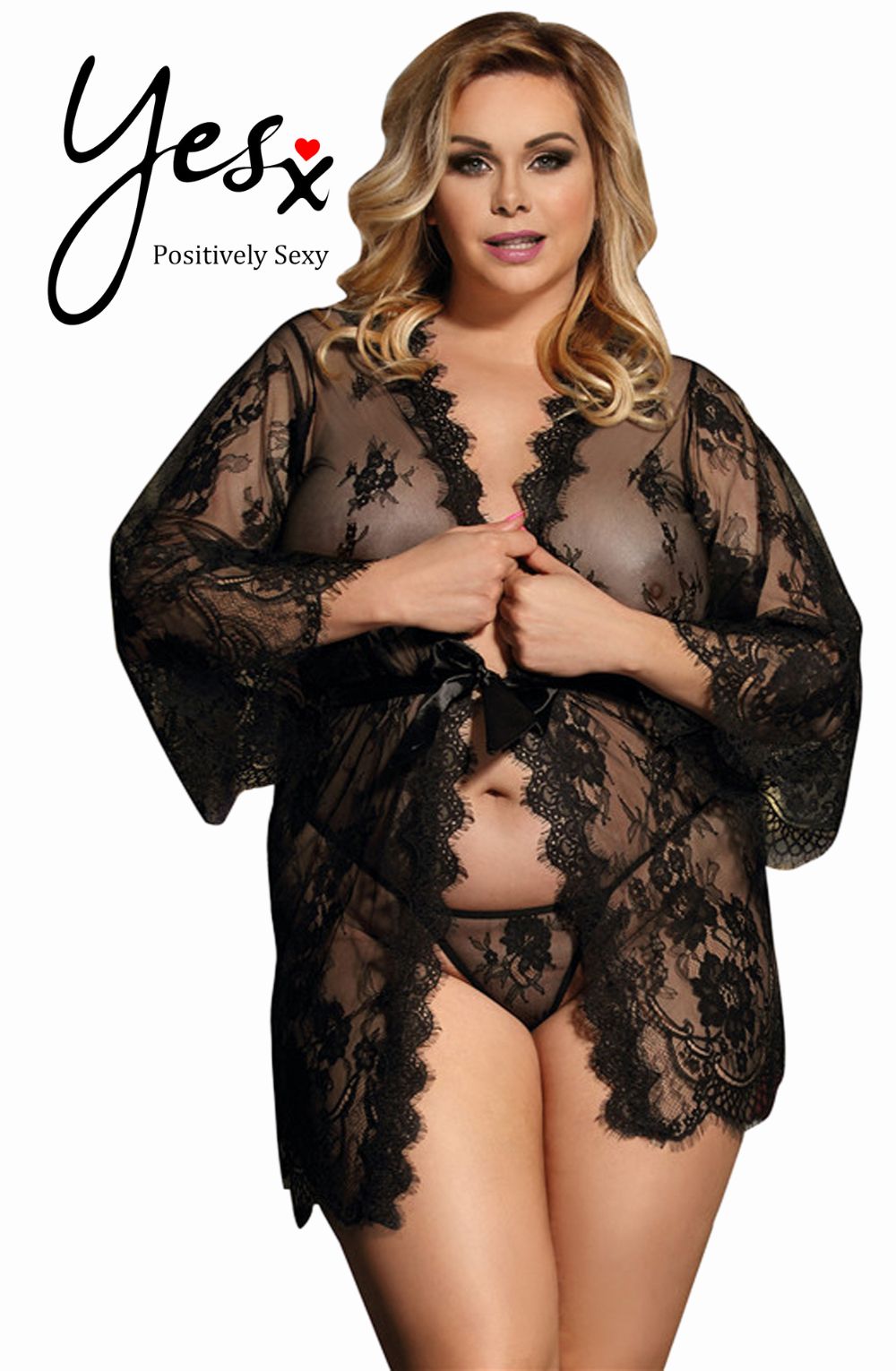 YesX YX827Q Robe Set Black - Up to 6XL YesX YX827Q Robe Set Black - Up to 6XL