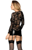 YesX YX942 Black 3pc Dress, Thong & Stockings YesX YX942 Black 3pc Dress, Thong & Stockings