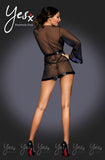 YesX YX943 Black 2pc Robe & Thong YesX YX943 Black 2pc Robe & Thong