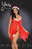 YesX YX947 3pc Red/White Hat, Babydoll & Thong YesX YX947 3pc Red/White Hat, Babydoll & Thong