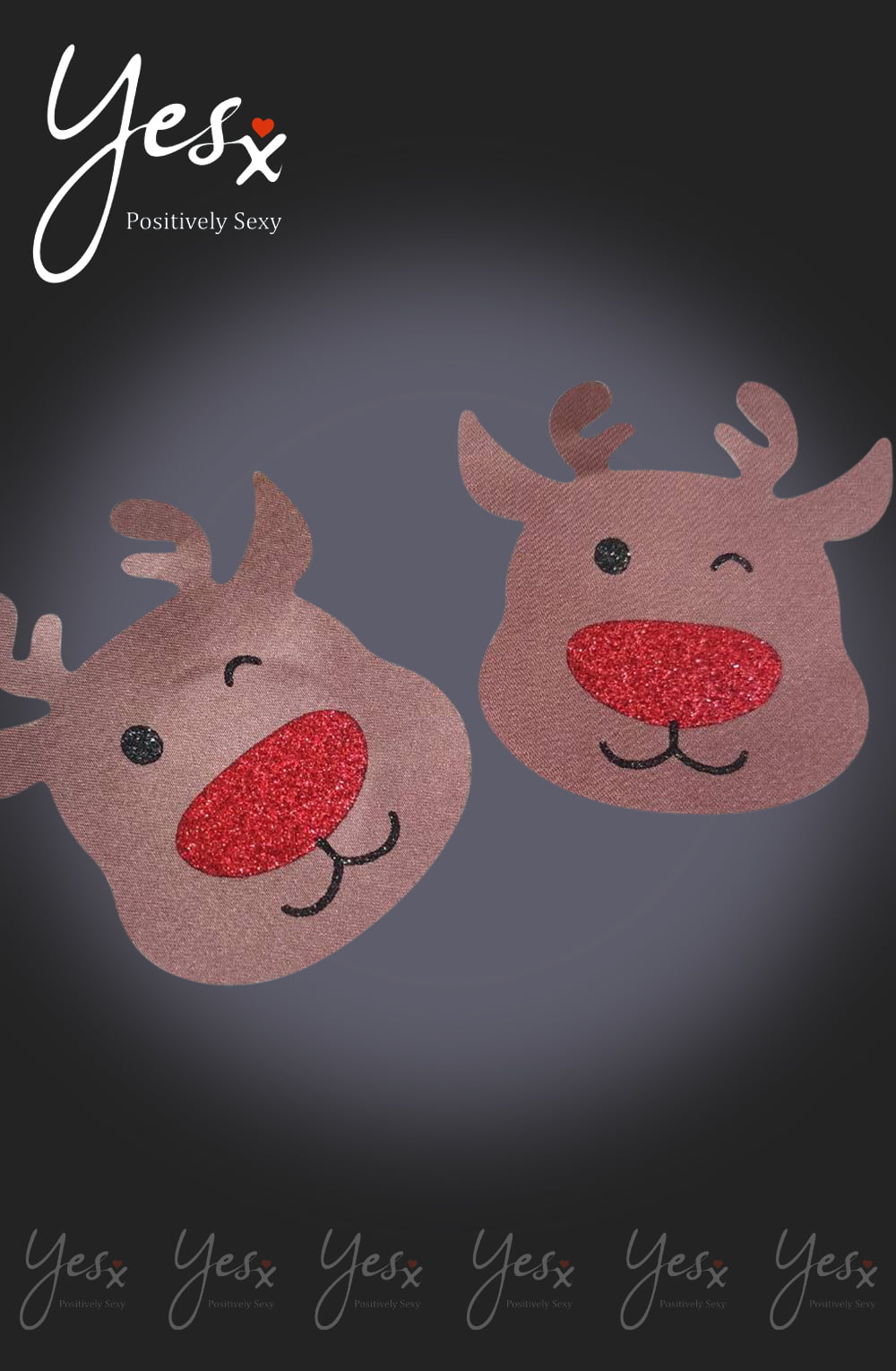 YesX YX960 Brown/Red Reindeer Nipple Covers YesX YX960 Brown/Red Reindeer Nipple Covers