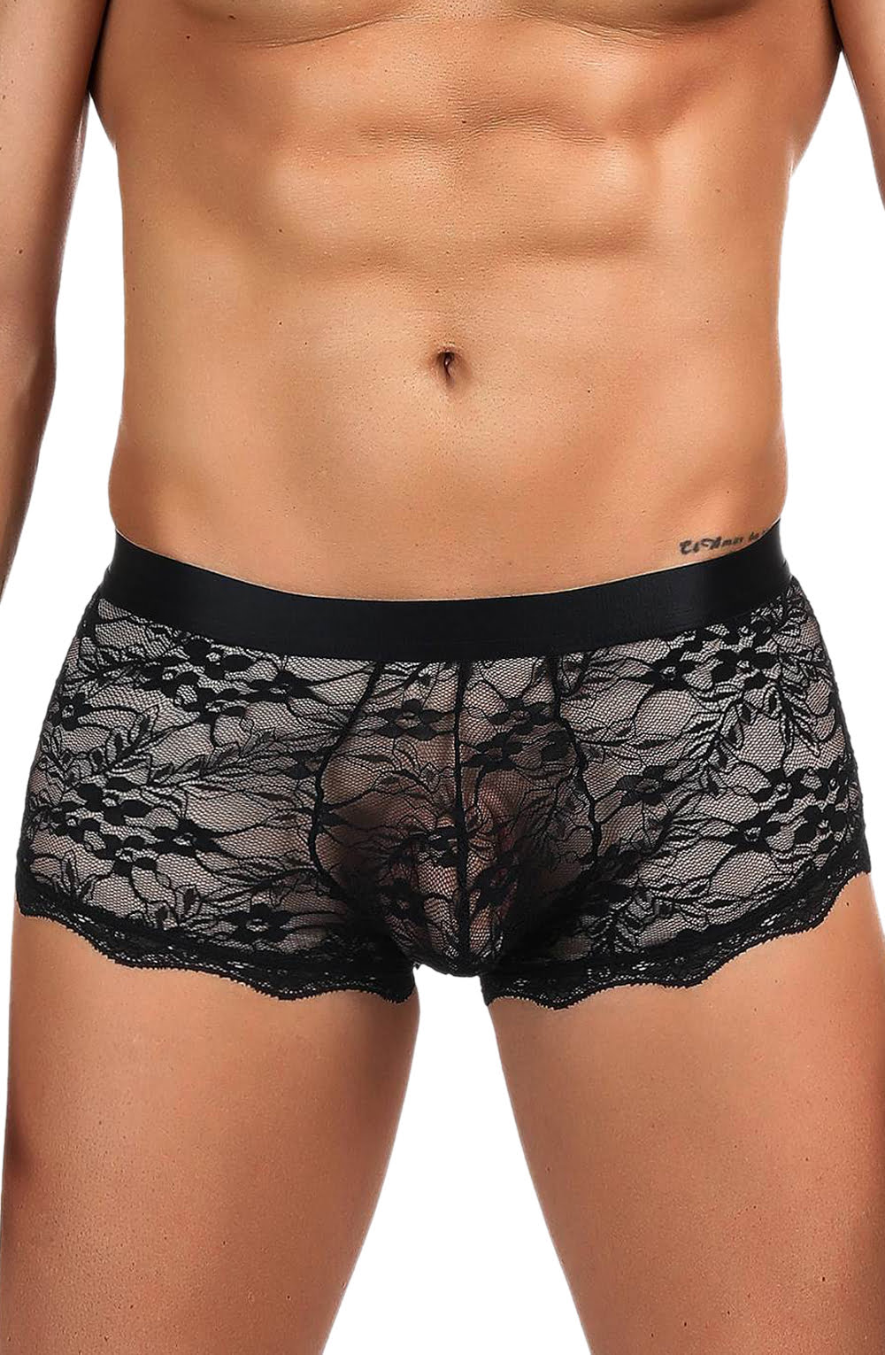 YesX YX975 Men's Boxer Brief Black YesX YX975 Men's Boxer Brief Black