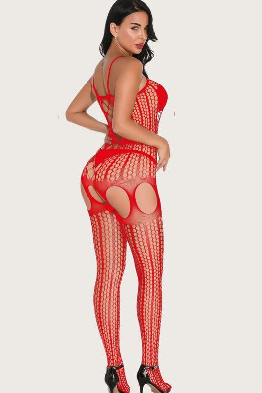 Fancy Body Stockings Red Size Lyra With Sl2000