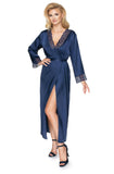 Irall Yoko Dressing Gown Navy Blue Irall Yoko Dressing Gown Navy Blue