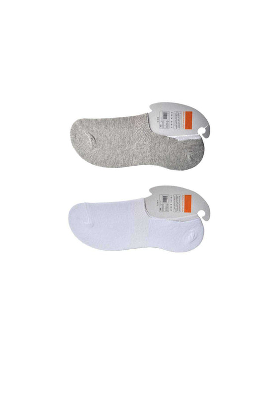 Grey And White Men's Babette Socks 12 Pairs