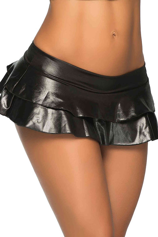 Sexy Black Leather Mini Women Skirts Fashion