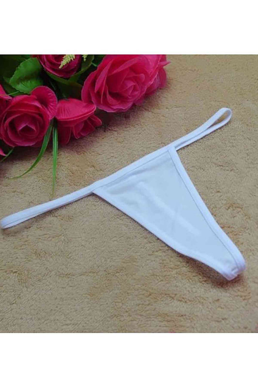 White Tulle Thong Women Sexy Lingerie Exotic Panties