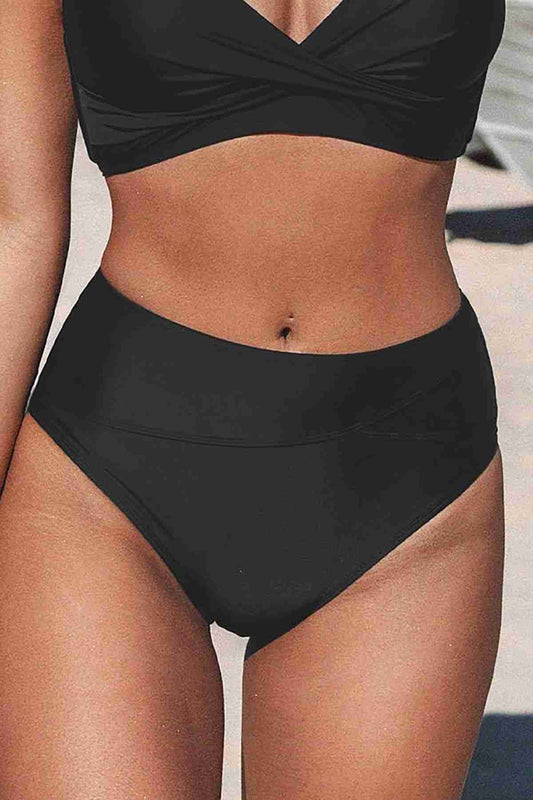 High Waist Bikini Bottom Black