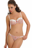 4309 Push Up Strapless Floral Bra Suit