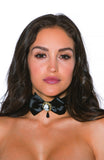 Shirley of Hollywood 970 Choker Ribbon Bow Cameo Black