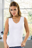 Anit V Neck Lace Tank Top 2175