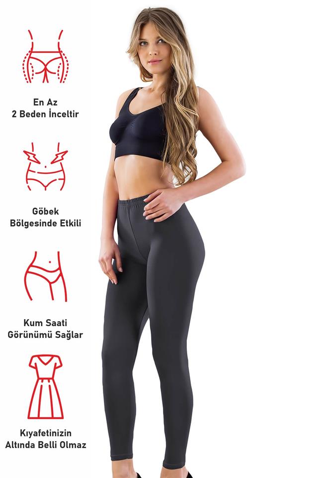 Anthrazitfarbene lange Leggings mit 7000 Pfund Gewicht
