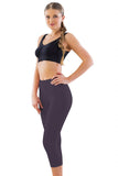 Anthracite Mi  7300 Solid Capri Leggings