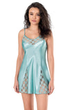 Aqua Satin Nightgown