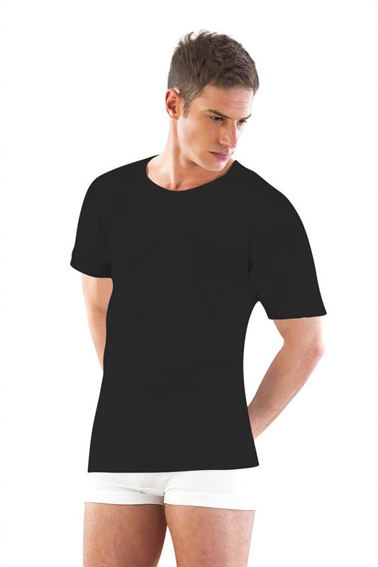 Black  12350 R Half Sleeve Men's Tank Top