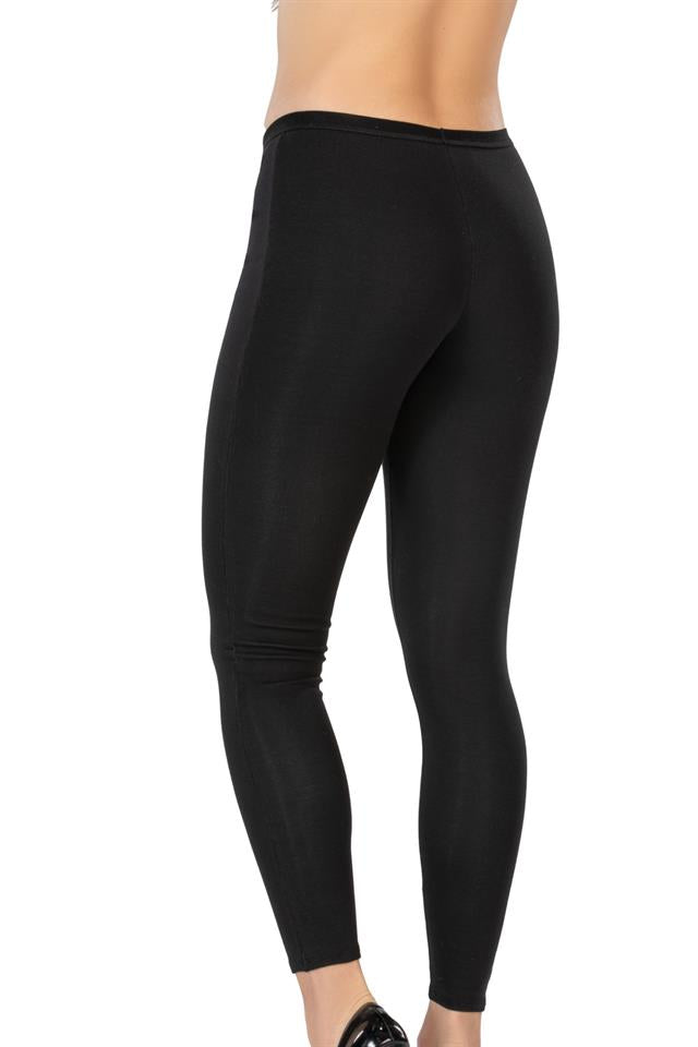 Schwarze Thermo-Leggings 1434 aus Modal- und Baumwollmischung