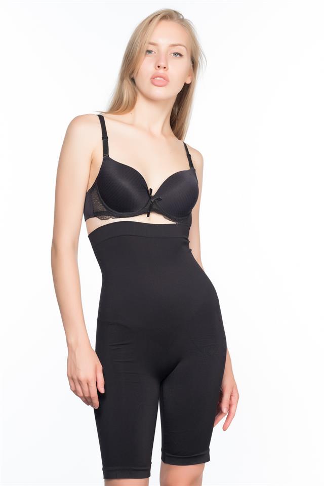 Schwarzes 2006 Korsett mit hoher Taille und langem Bein