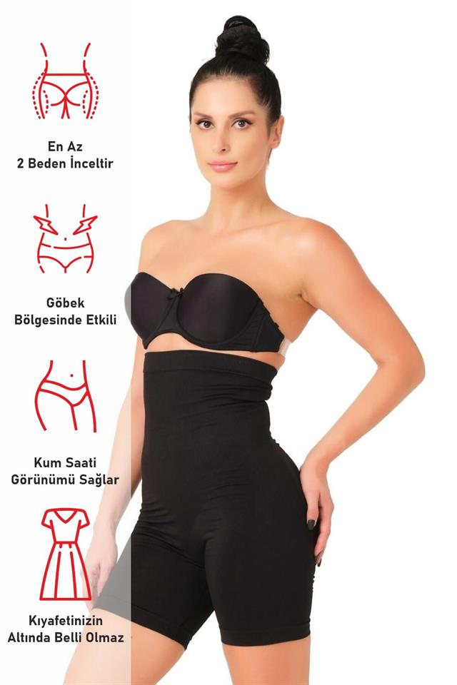 Schwarzes 2007 Beinkorsett mit hoher Taille
