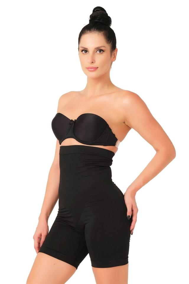 Schwarzes 2007 Beinkorsett mit hoher Taille