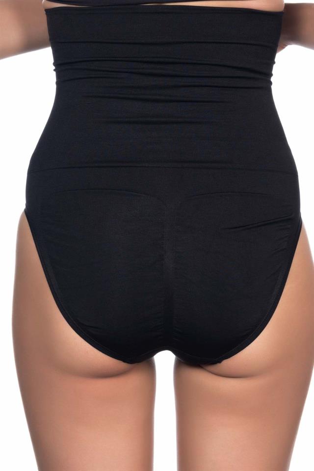 Black  2009 High Waist Double Slip Corset