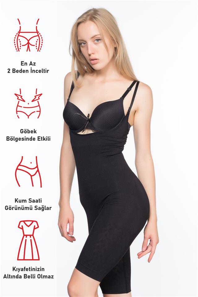 Black  2013 Chest Open Leg Corset