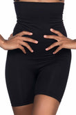 Black  2014 High Waist Double Leg Corset