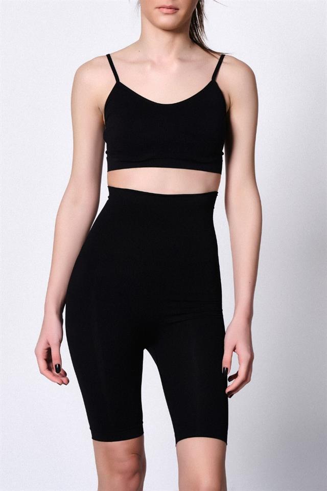 Schwarzes 2015 High Waist Doppeltes langes Bein Korsett