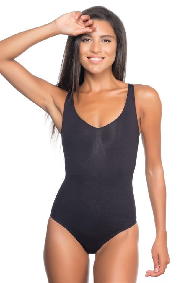 Black  2018 Thick Strap Body Corset