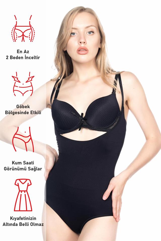 Black  2023 Chest Open Body Corset