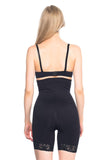 Black  2027 High Waist Lace Leg Corset