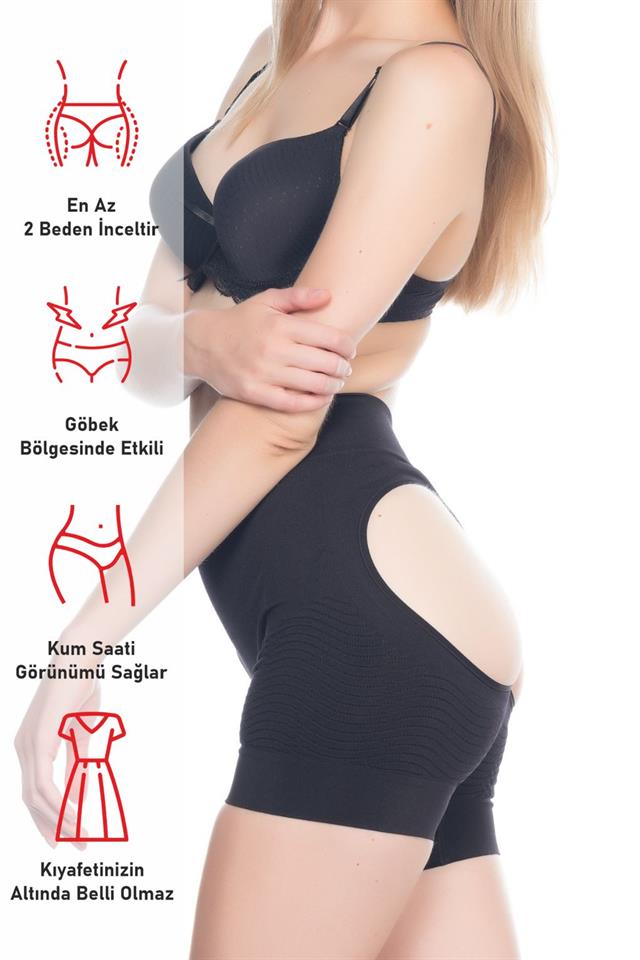 Schwarzes 2034 Po-offenes Anti-Cellulite-Korsett