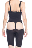 Black  2038 Butt And Chest Open Leg Corset
