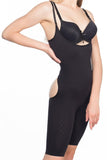 Black  2038 Butt And Chest Open Leg Corset