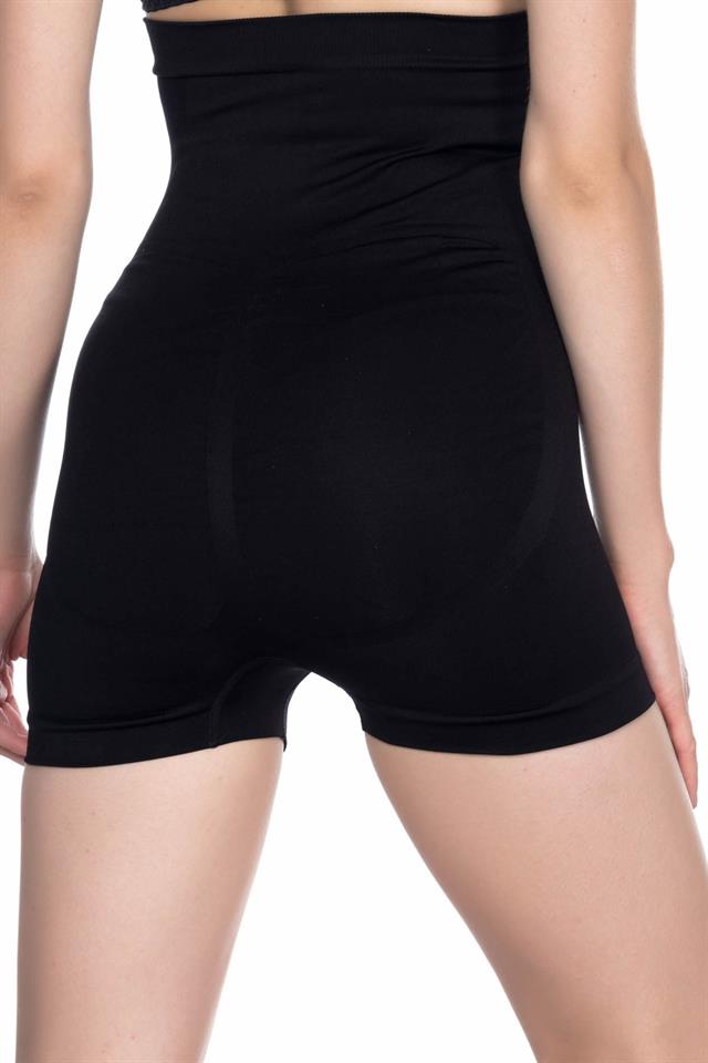 Schwarzes 2047 Boxerkorsett mit hoher Taille