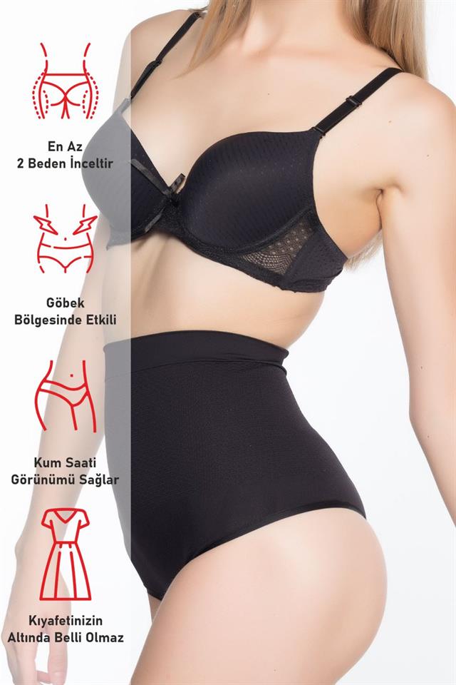 Black  2054 Massage String Corset