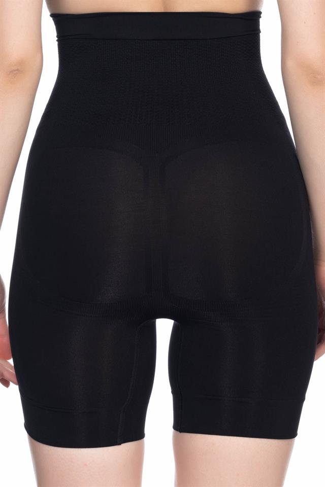 Schwarzes 2056 Massagekorsett mit hoher Taille und langen Beinen