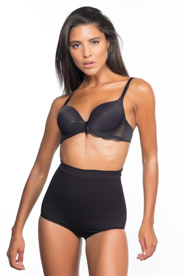 Black  2057 High Waist Massage Slip Corset