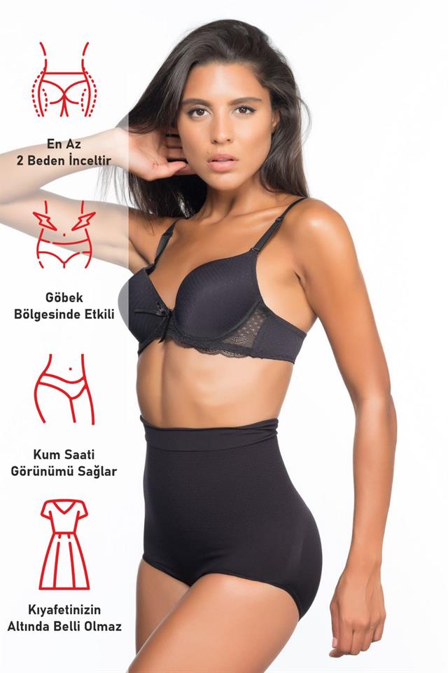 Black  2057 High Waist Massage Slip Corset