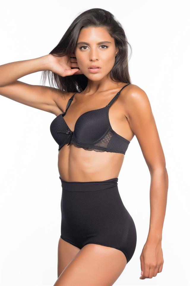 Black  2057 High Waist Massage Slip Corset