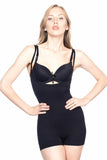 Black  2058 Chest Open Short Leg Length Corset