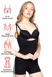 Black  2058 Chest Open Short Leg Length Corset
