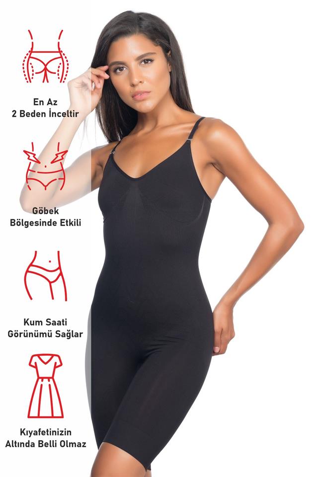 Black  2071 Slim Leg Corset