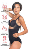 Black  2073 Slim Chest Open Pattern Body Corset
